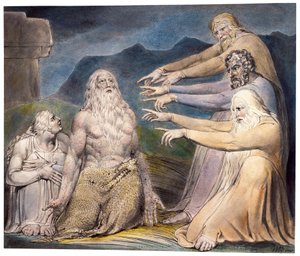 Giobbe rimproverato dai suoi amici da William Blake